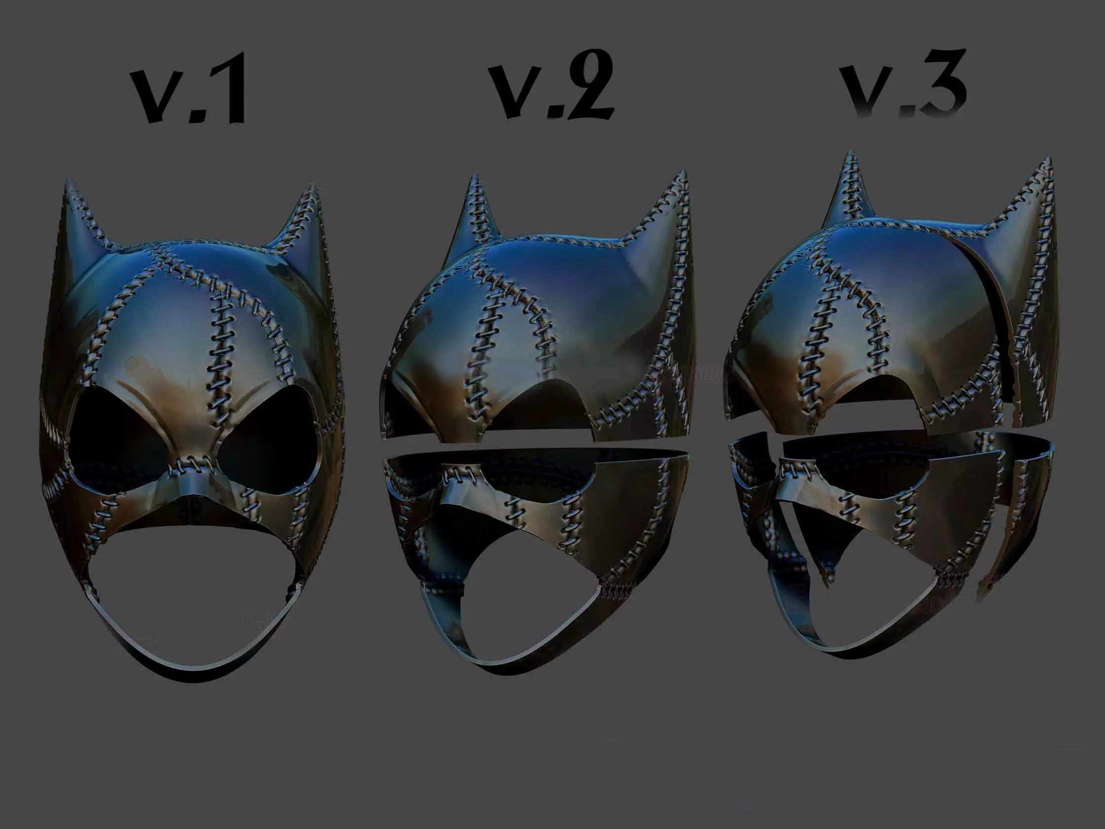 Catwoman Helmet DC Comic 3D print model_0