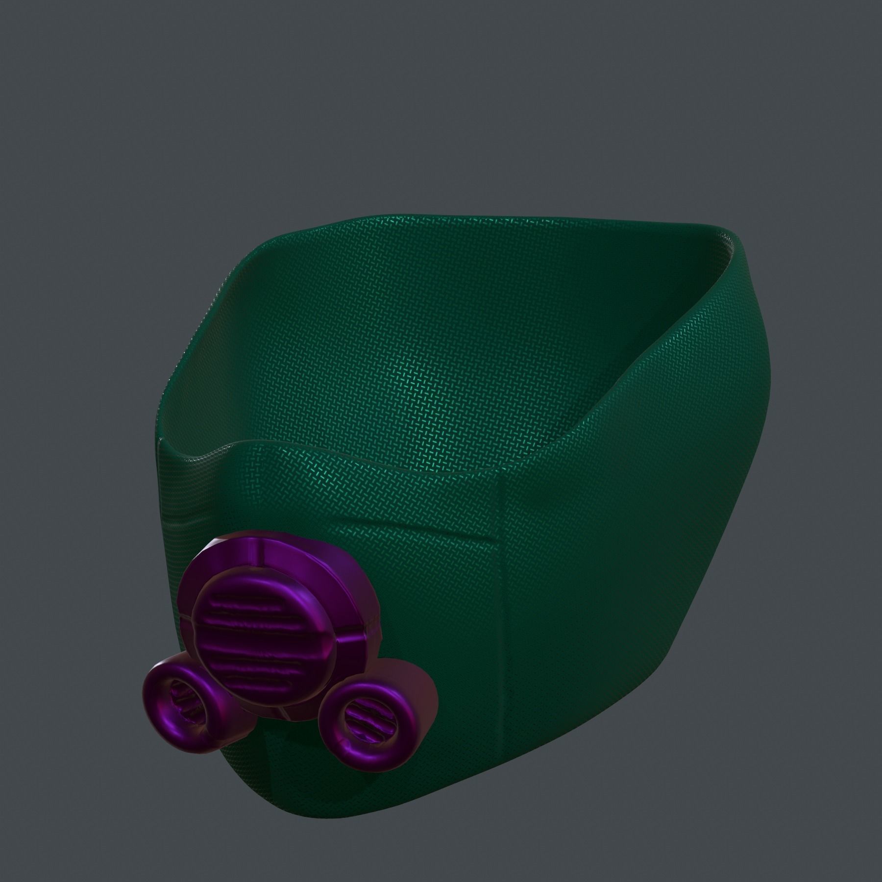 Gas mask respirator scifi futuristic Low-poly 3D model Low-poly 3D model_2