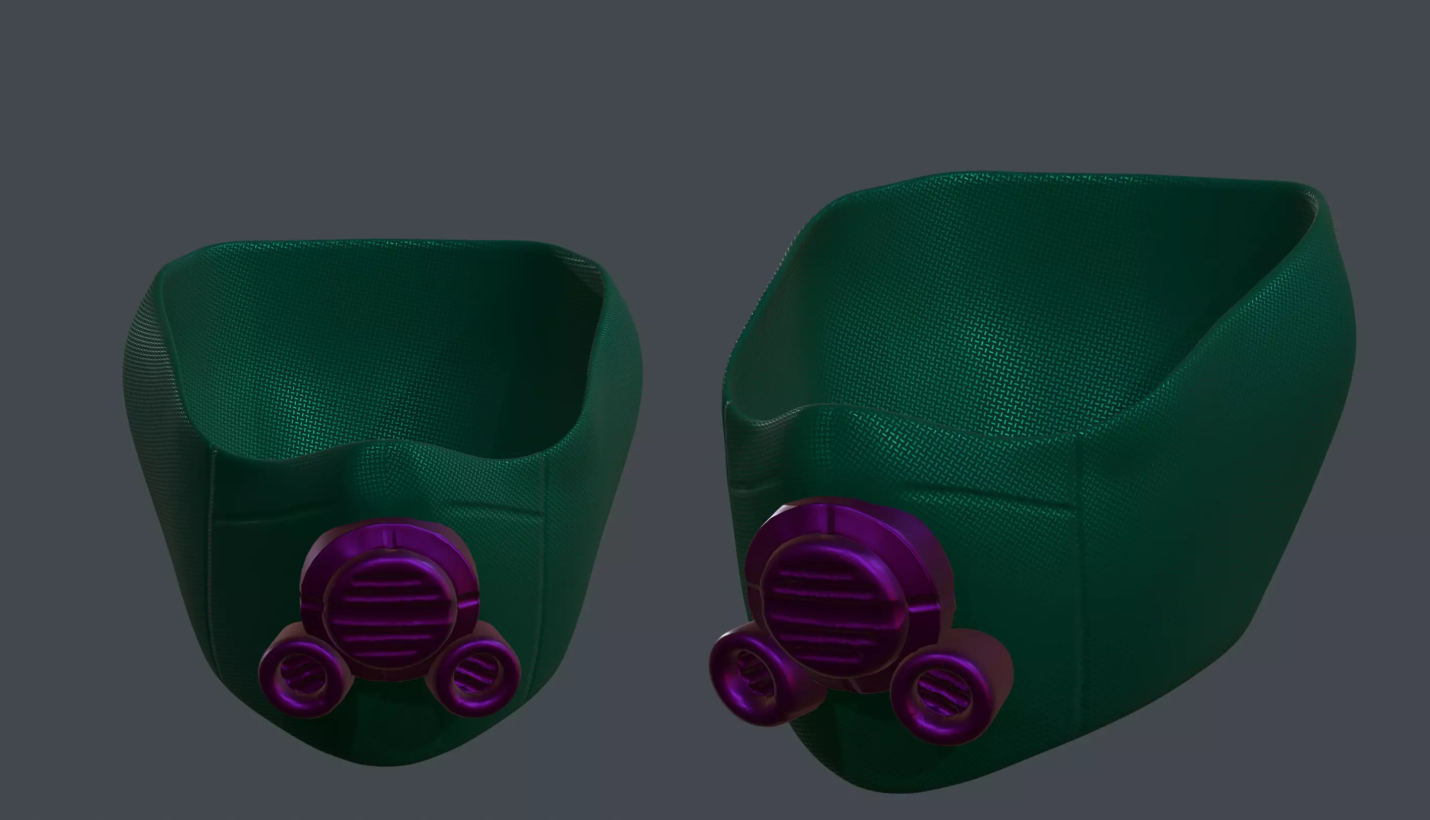 Gas mask respirator scifi futuristic Low-poly 3D model Low-poly 3D model_0