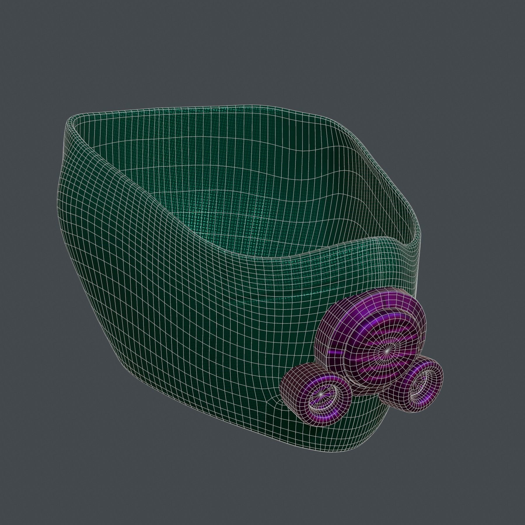 Gas mask respirator scifi futuristic Low-poly 3D model Low-poly 3D model_7