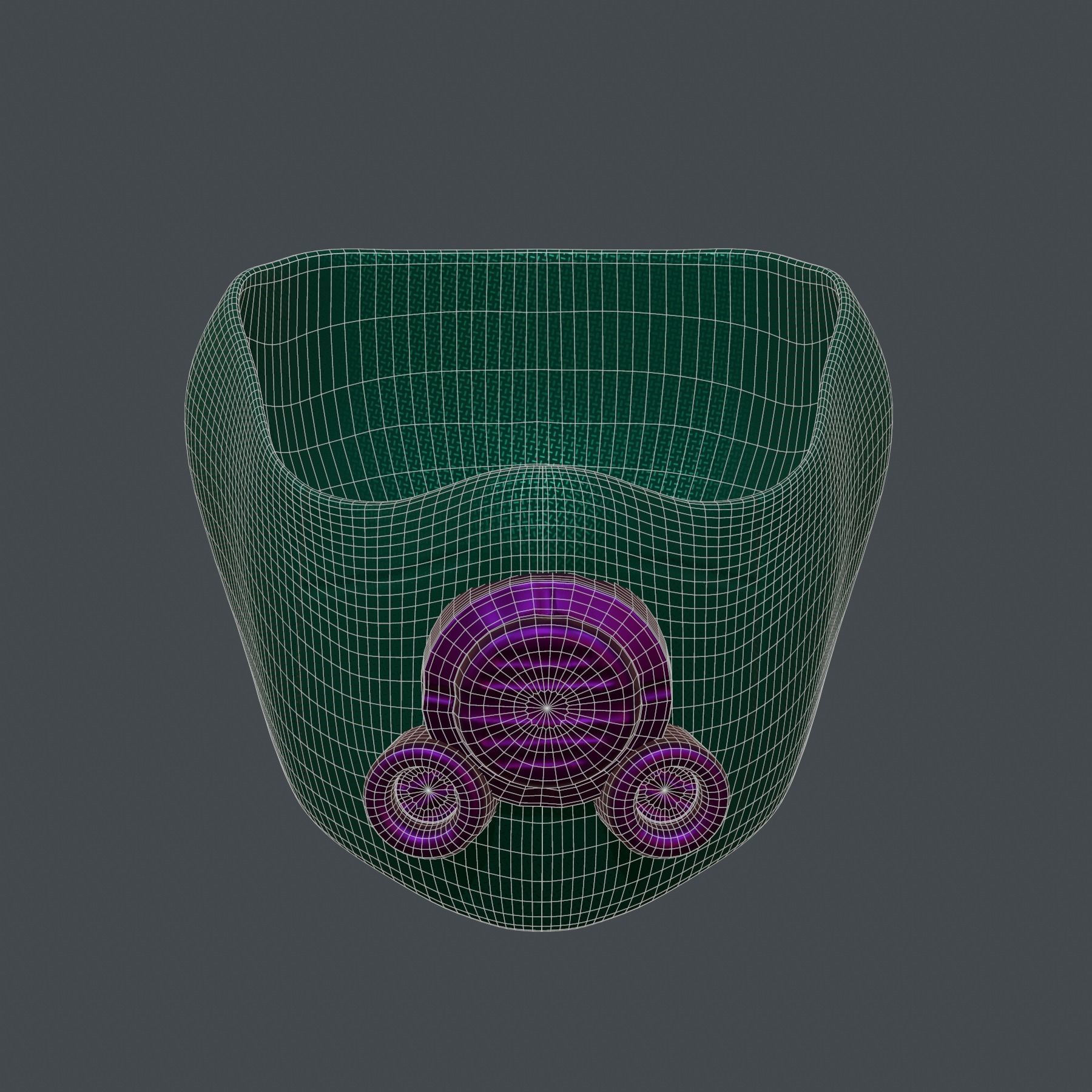 Gas mask respirator scifi futuristic Low-poly 3D model Low-poly 3D model_6