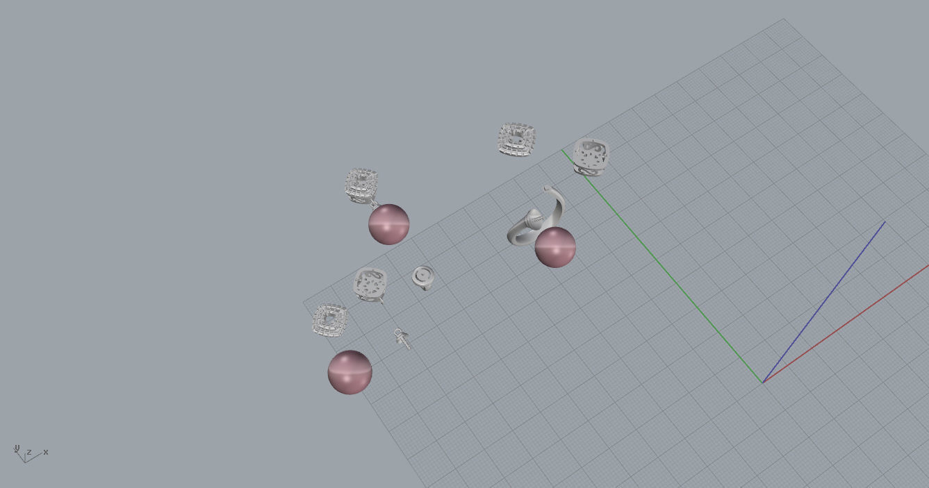 Ring and Earrings  3D print model_14