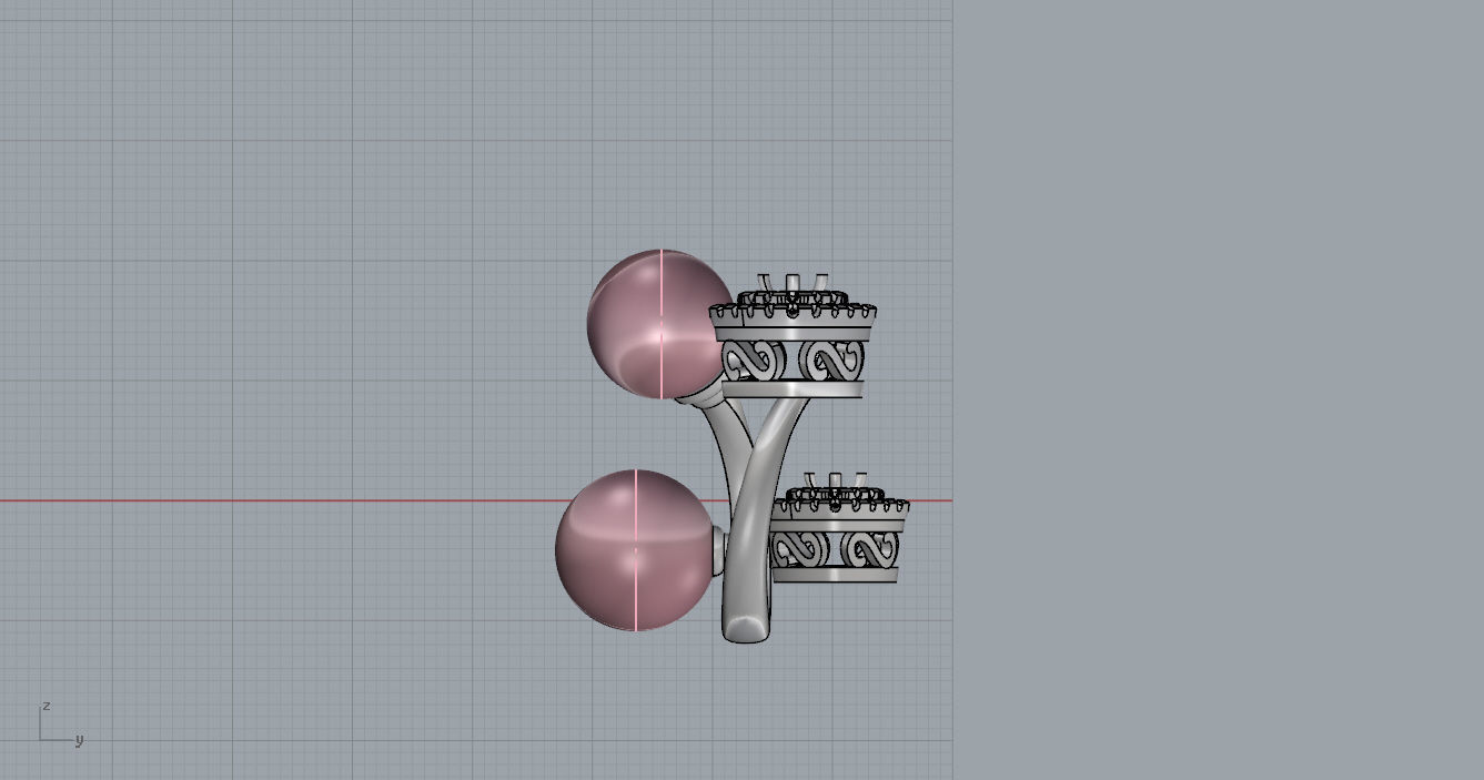 Ring and Earrings  3D print model_13