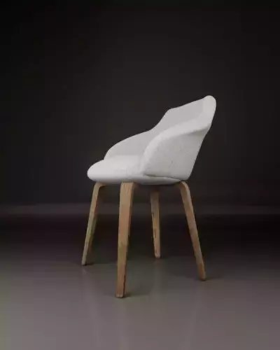 Chair modern with wooden legs