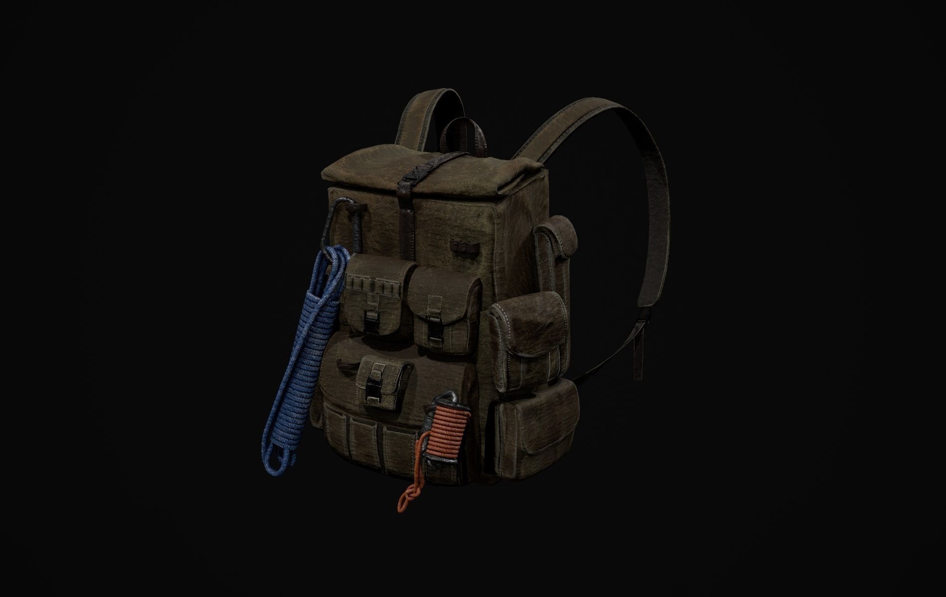 Cyberpunk Robot Mecha Character - Male Low-poly 3D model_46