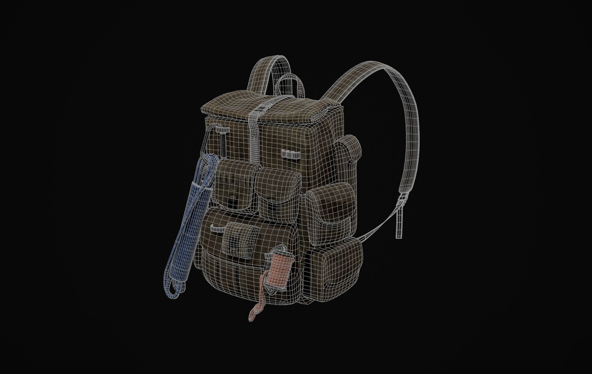 Cyberpunk Robot Mecha Character - Male Low-poly 3D model_47