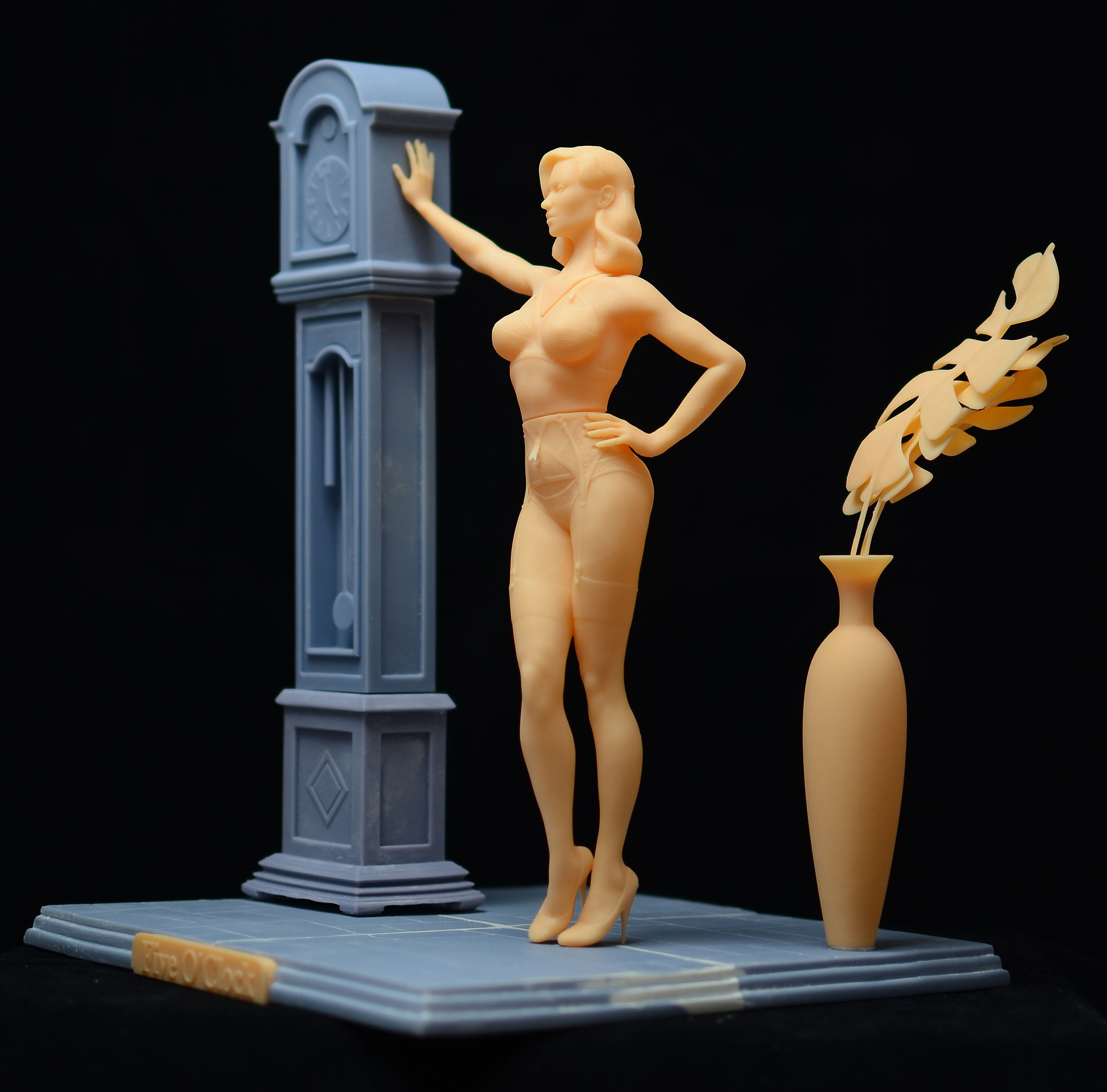Homage to Dita Von Teese Lingerie statue 3D print model_16