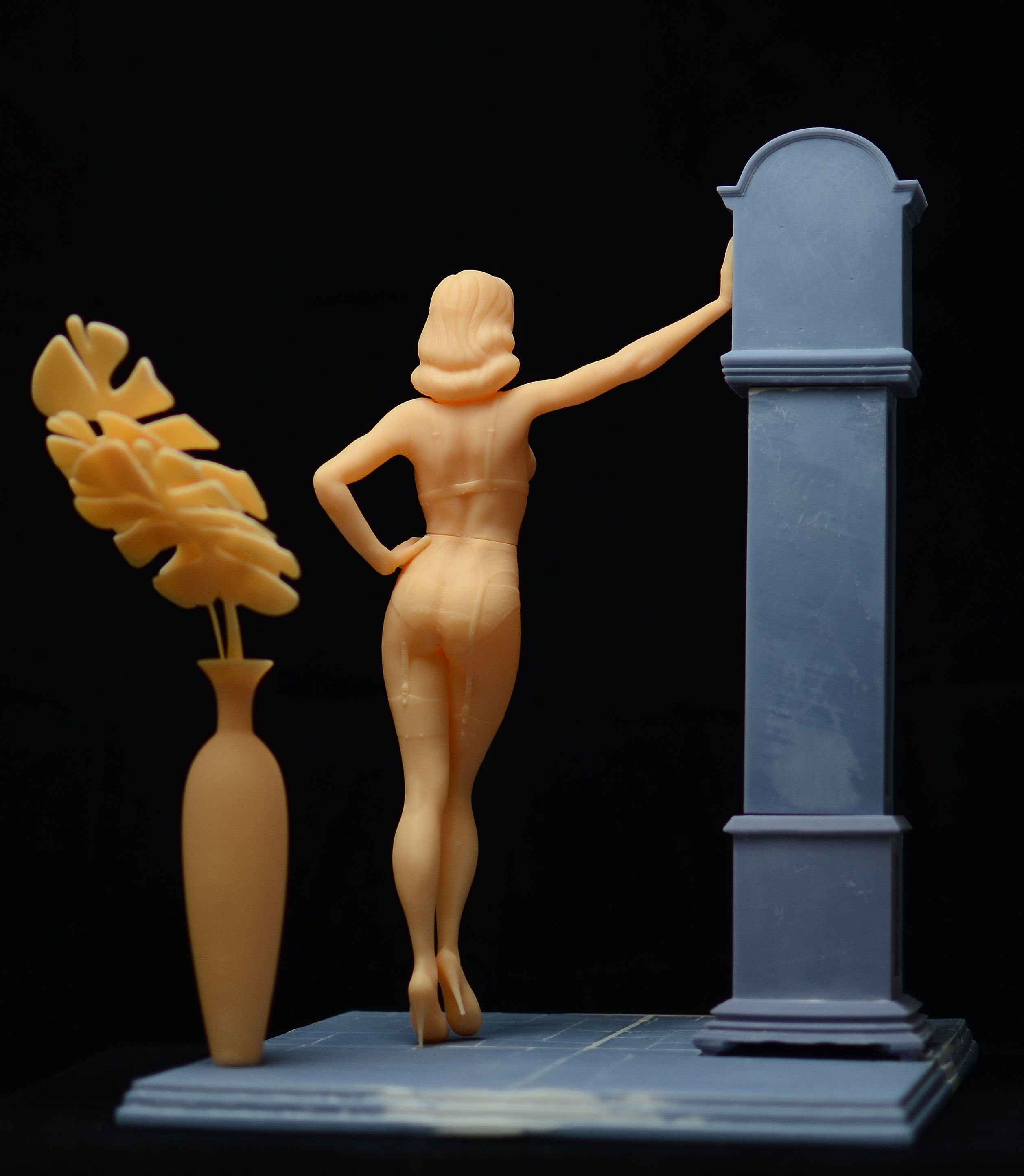 Homage to Dita Von Teese Lingerie statue 3D print model_15