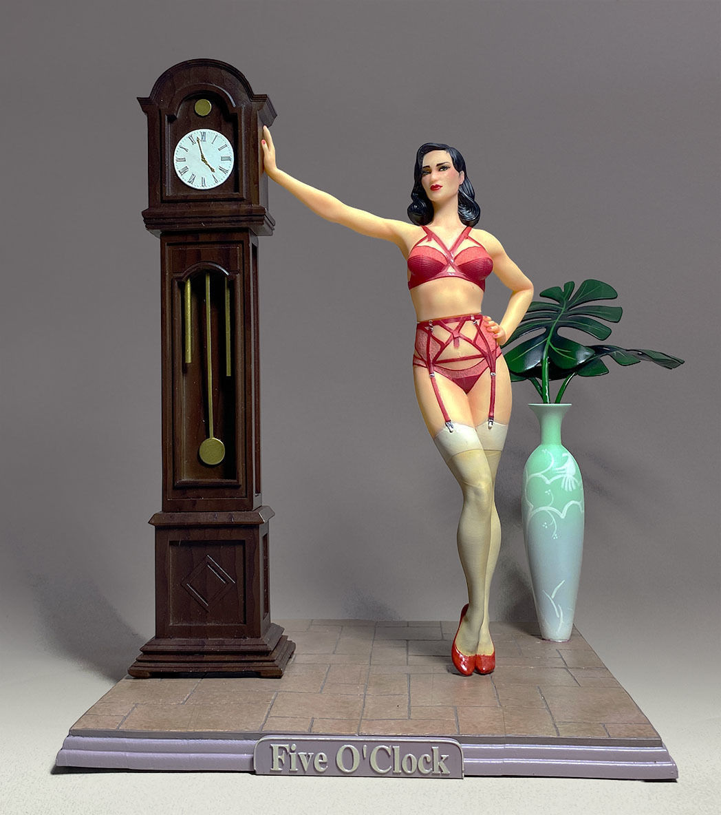 Homage to Dita Von Teese Lingerie statue 3D print model_20