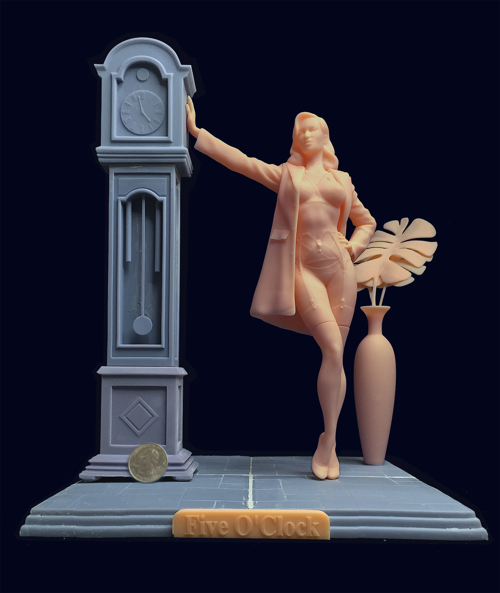 Homage to Dita Von Teese Lingerie statue 3D print model_18