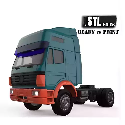 German old Truck SK Series Eurocab 3D Model for Custom Projects 3D print model