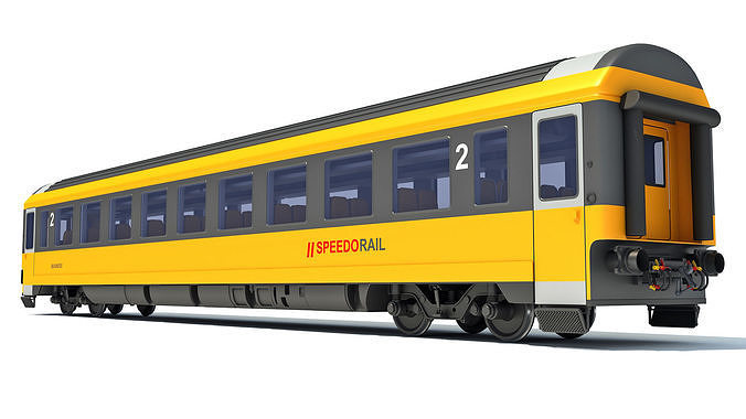 Passenger Train Car 3D model