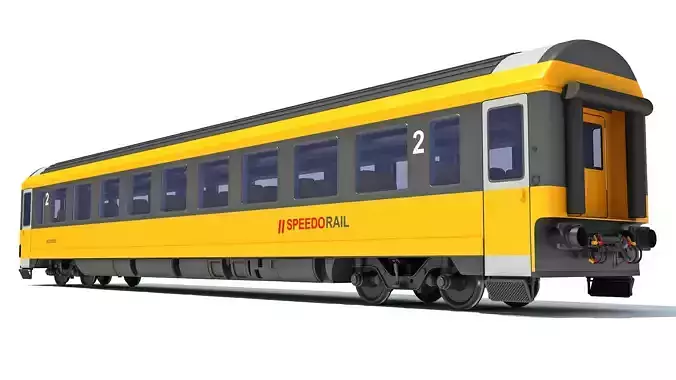 Passenger Train Car 3D model