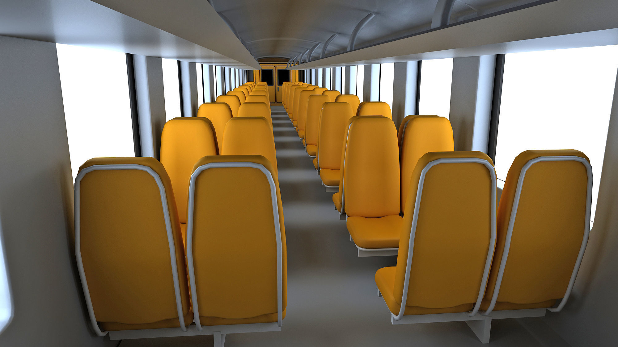 Passenger Train Car 3D model_10
