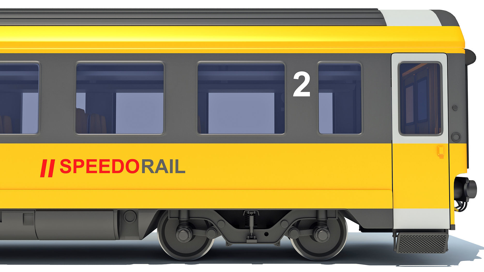 Passenger Train Car 3D model_12