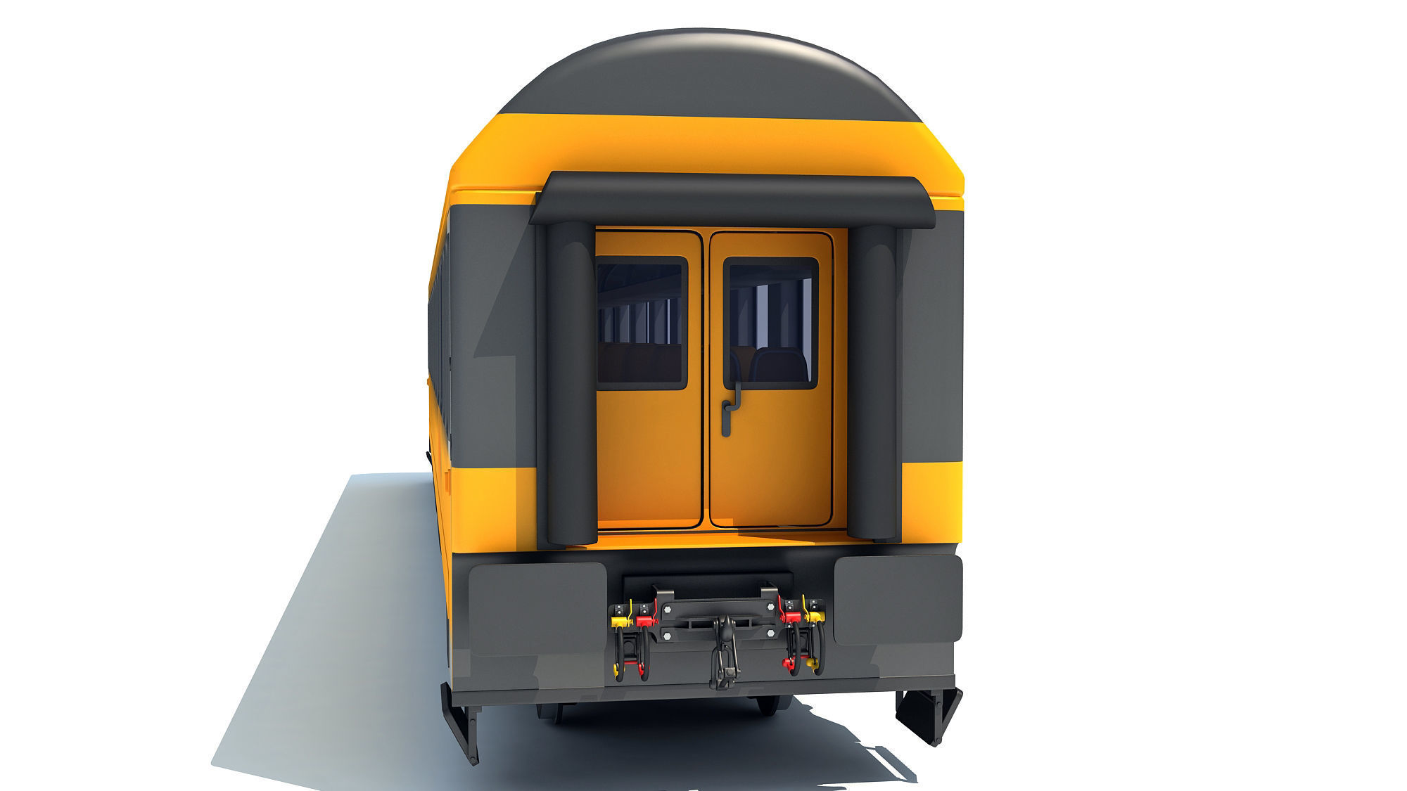 Passenger Train Car 3D model_5