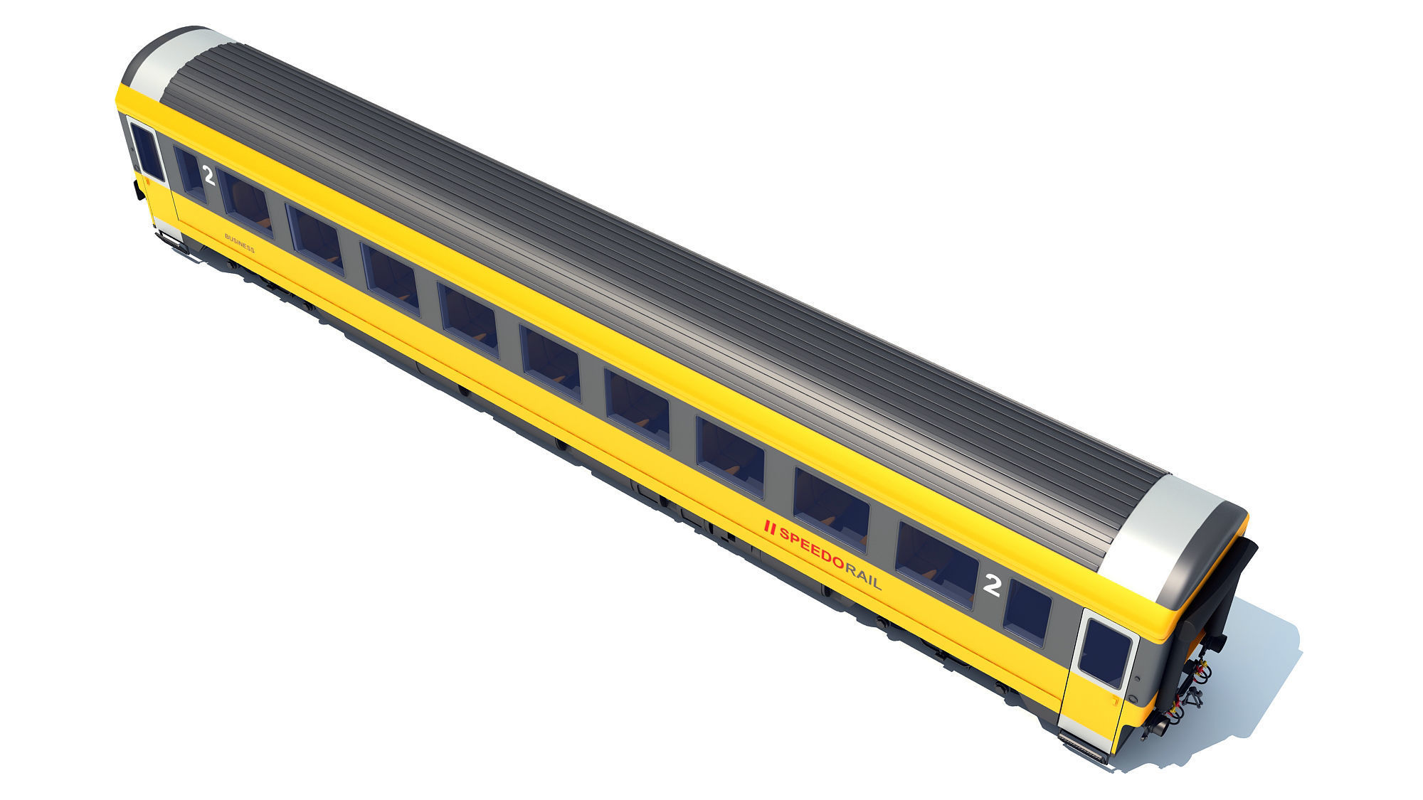 Passenger Train Car 3D model_8