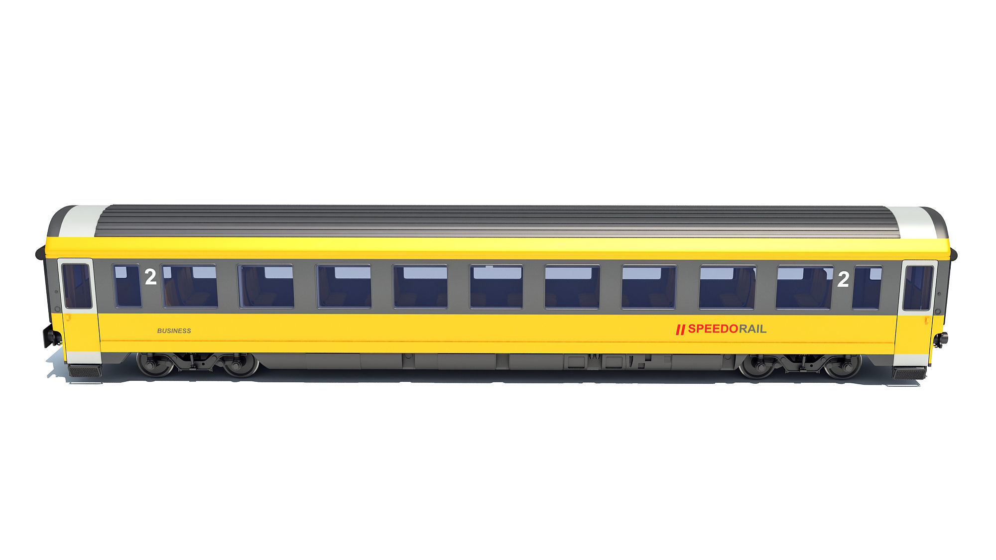 Passenger Train Car 3D model_7