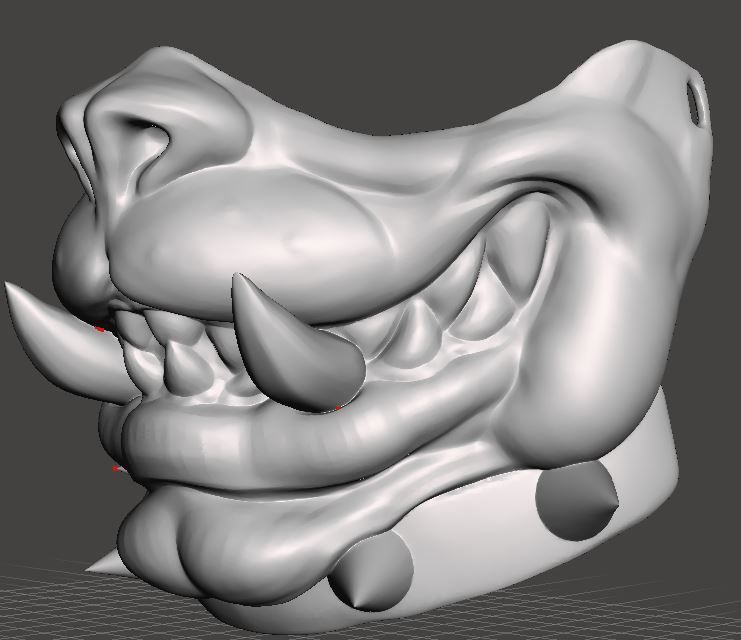 Bulldog Mask STL File Halloween Cosplay cartoon 3D print model 3D print model_2