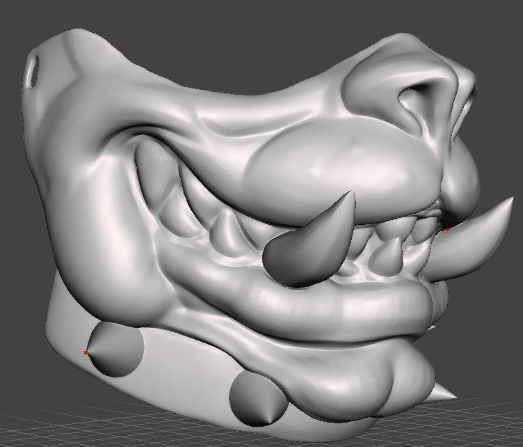 Bulldog Mask STL File Halloween Cosplay cartoon 3D print model 3D print model_1