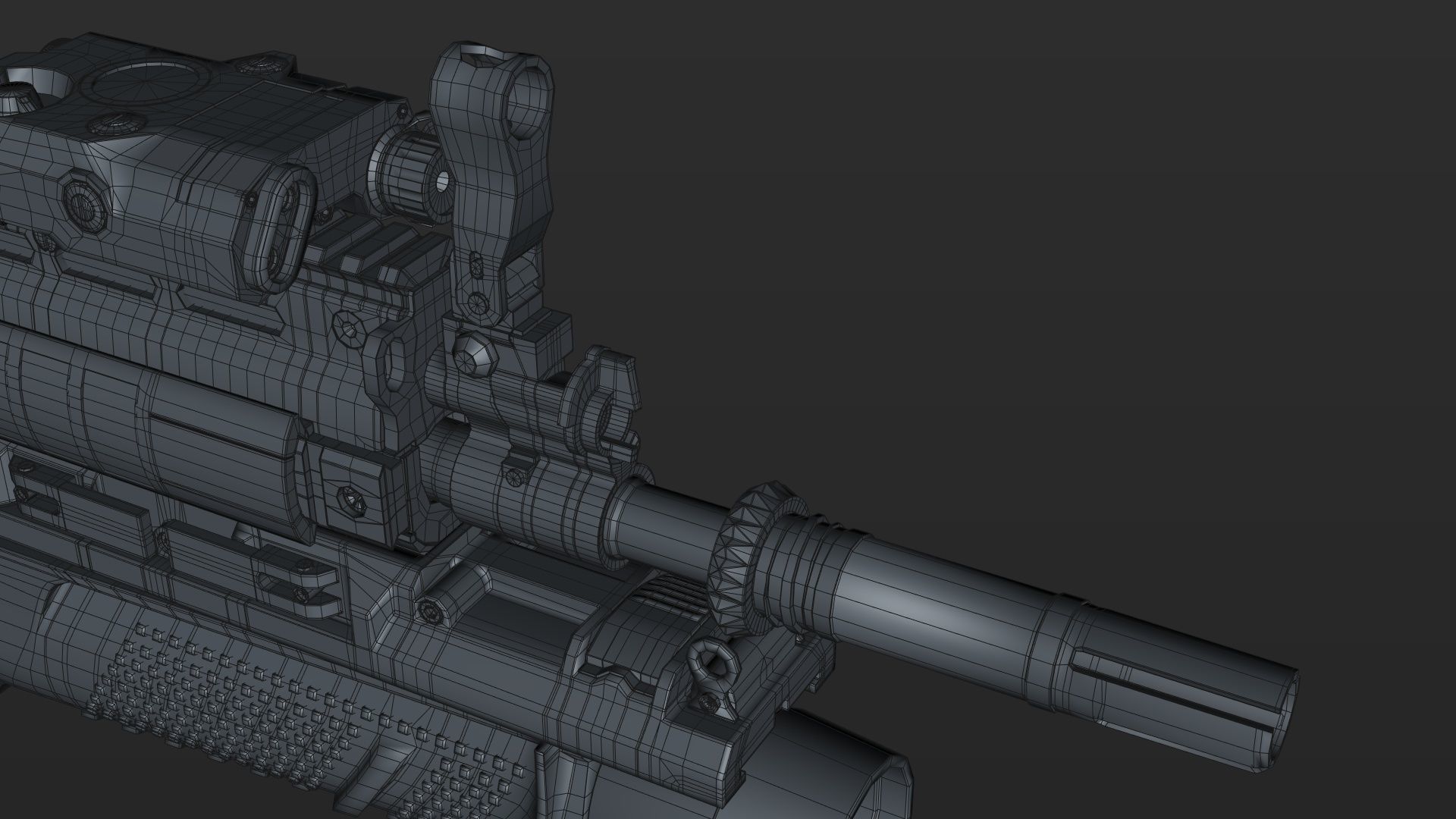 FN SCAR-H 3D Model With Equipments 3D model_37