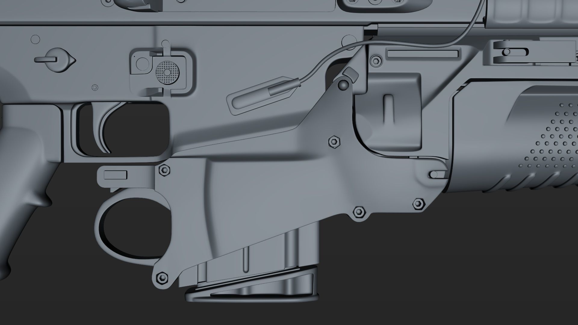 FN SCAR-H 3D Model With Equipments 3D model_30