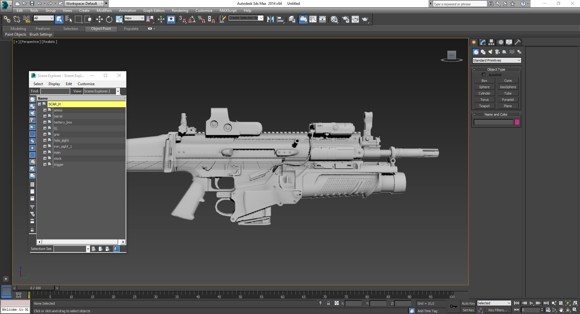 FN SCAR-H 3D Model With Equipments 3D model_52