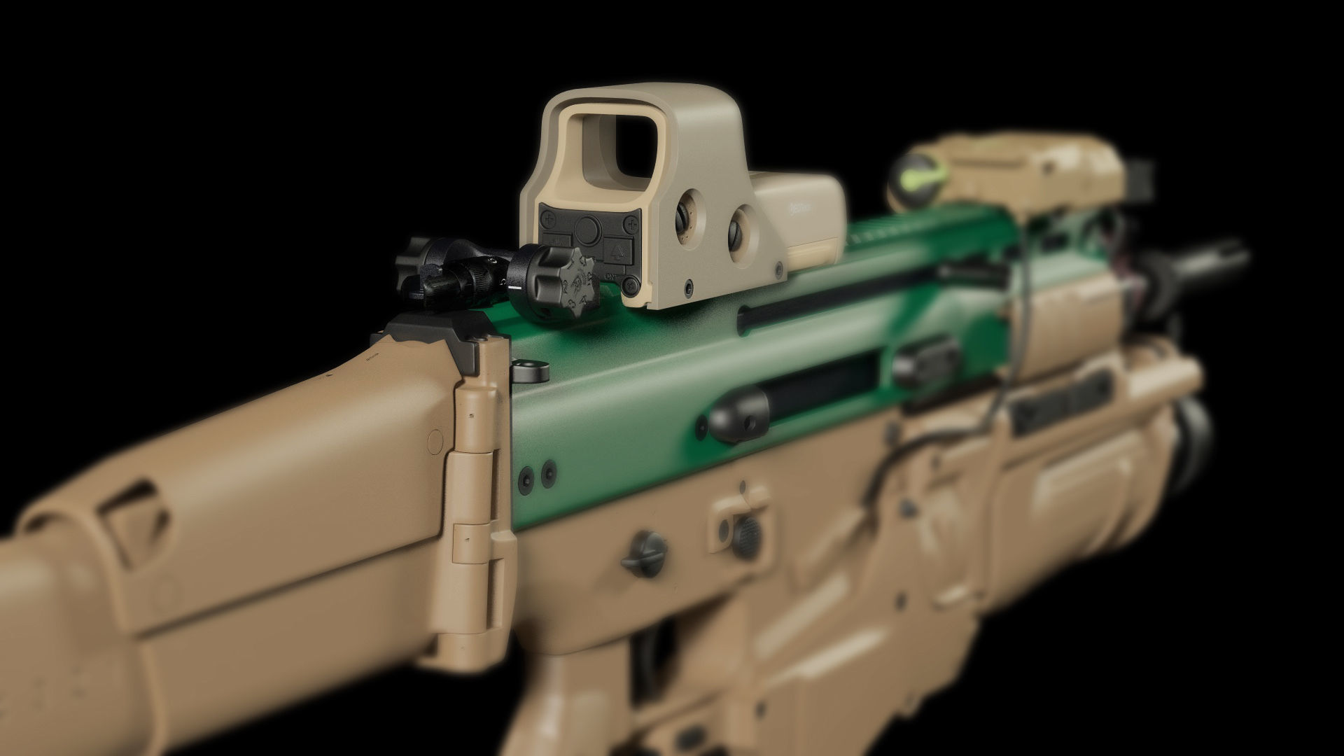 FN SCAR-H 3D Model With Equipments 3D model_4