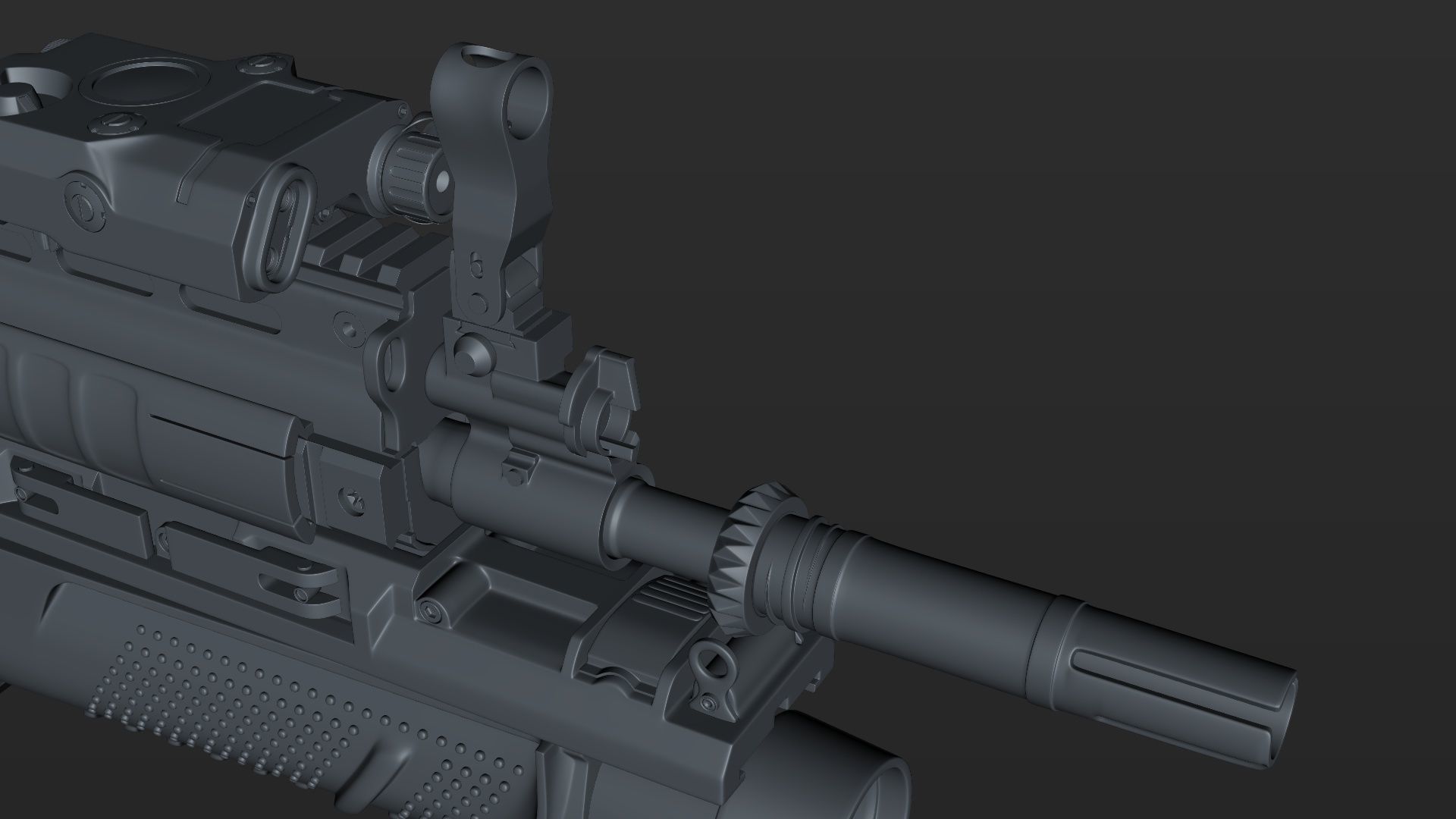 FN SCAR-H 3D Model With Equipments 3D model_38
