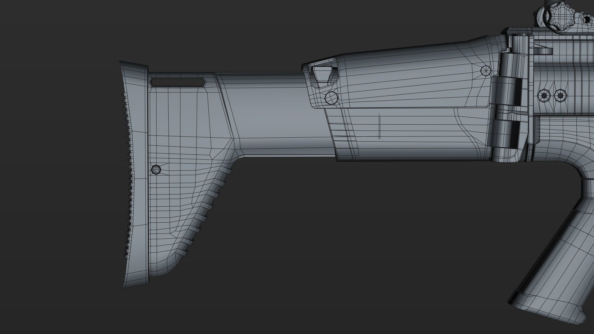FN SCAR-H 3D Model With Equipments 3D model_14