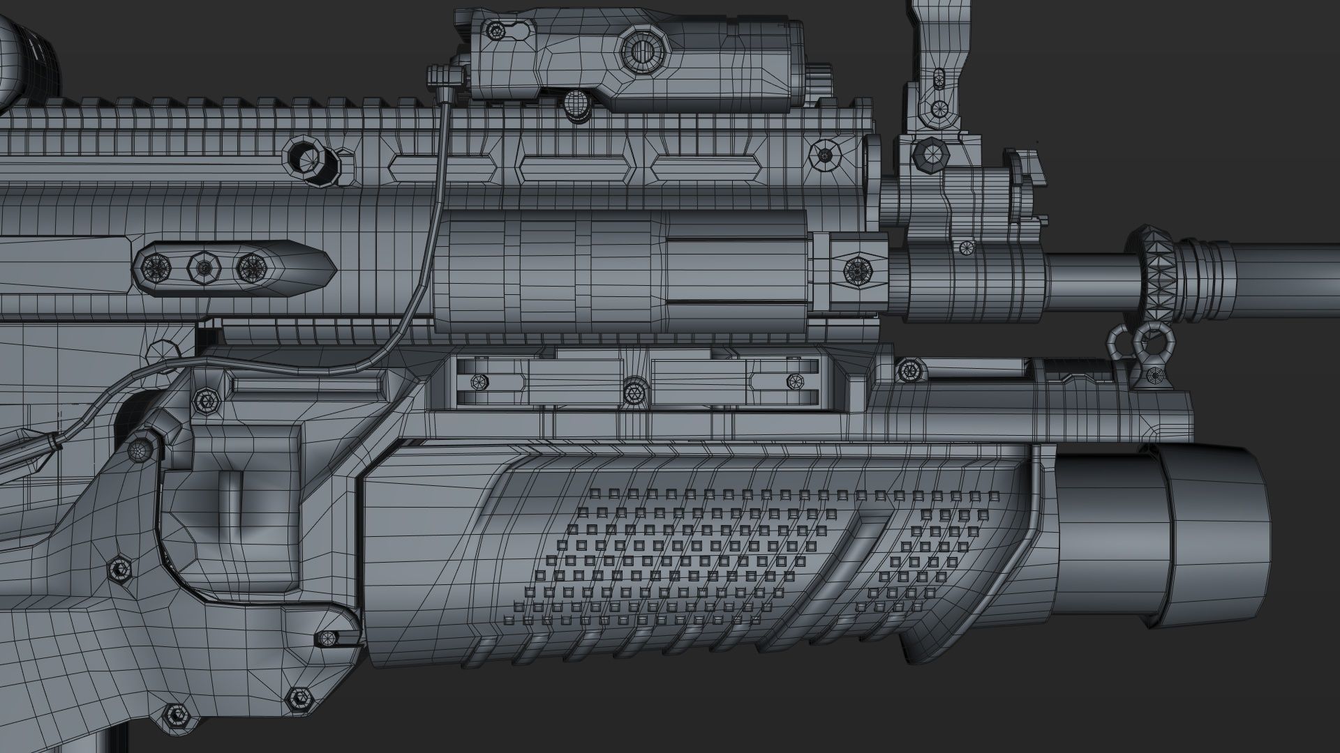 FN SCAR-H 3D Model With Equipments 3D model_31