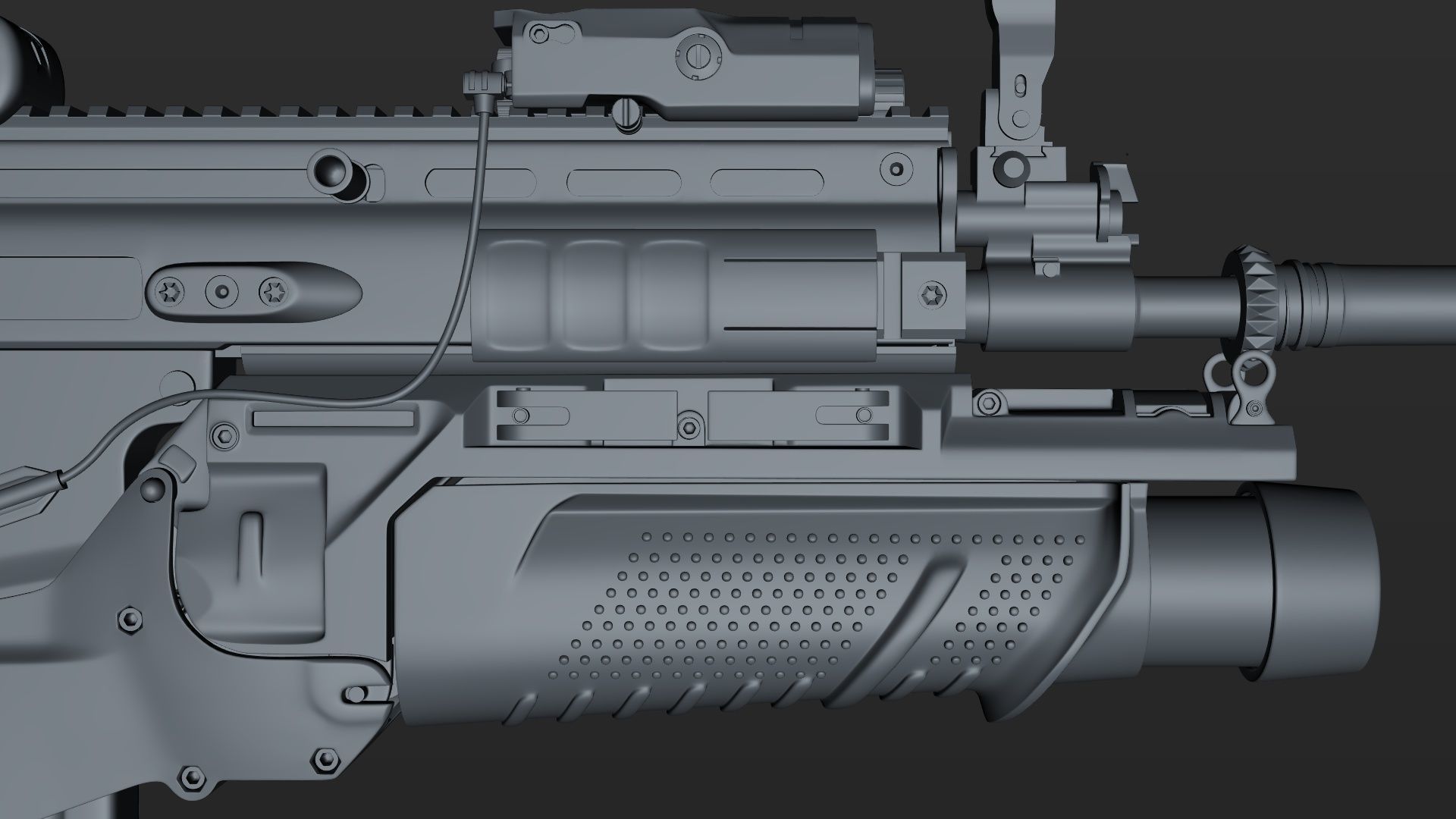 FN SCAR-H 3D Model With Equipments 3D model_32