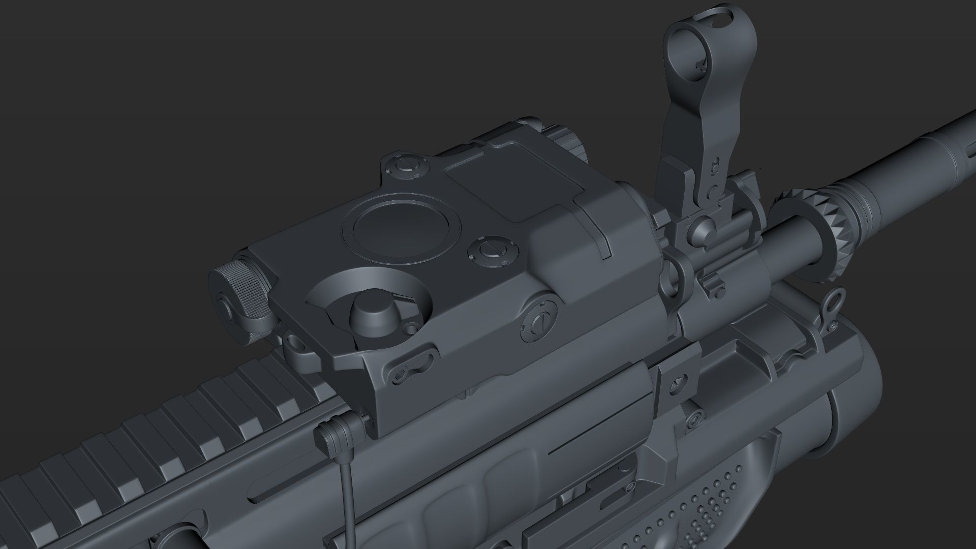 FN SCAR-H 3D Model With Equipments 3D model_34