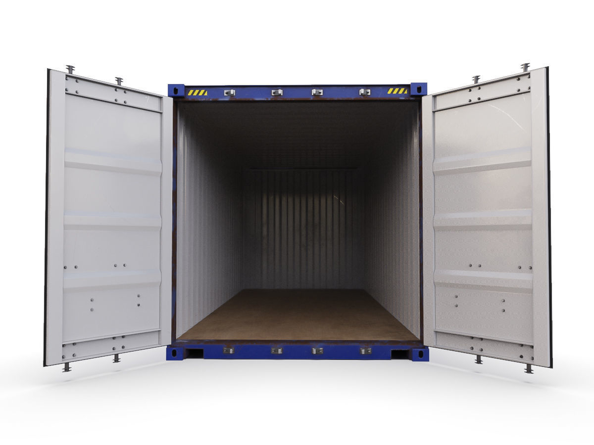 20 feet CMA-CGM standard shipping container 3D model_6