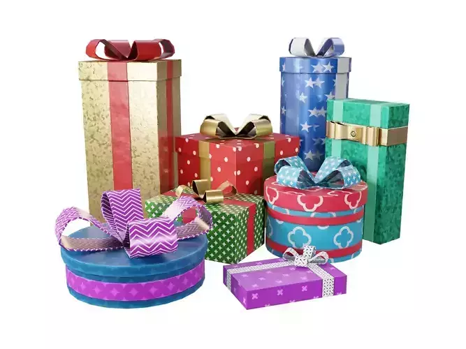 Set of Christmas gifts