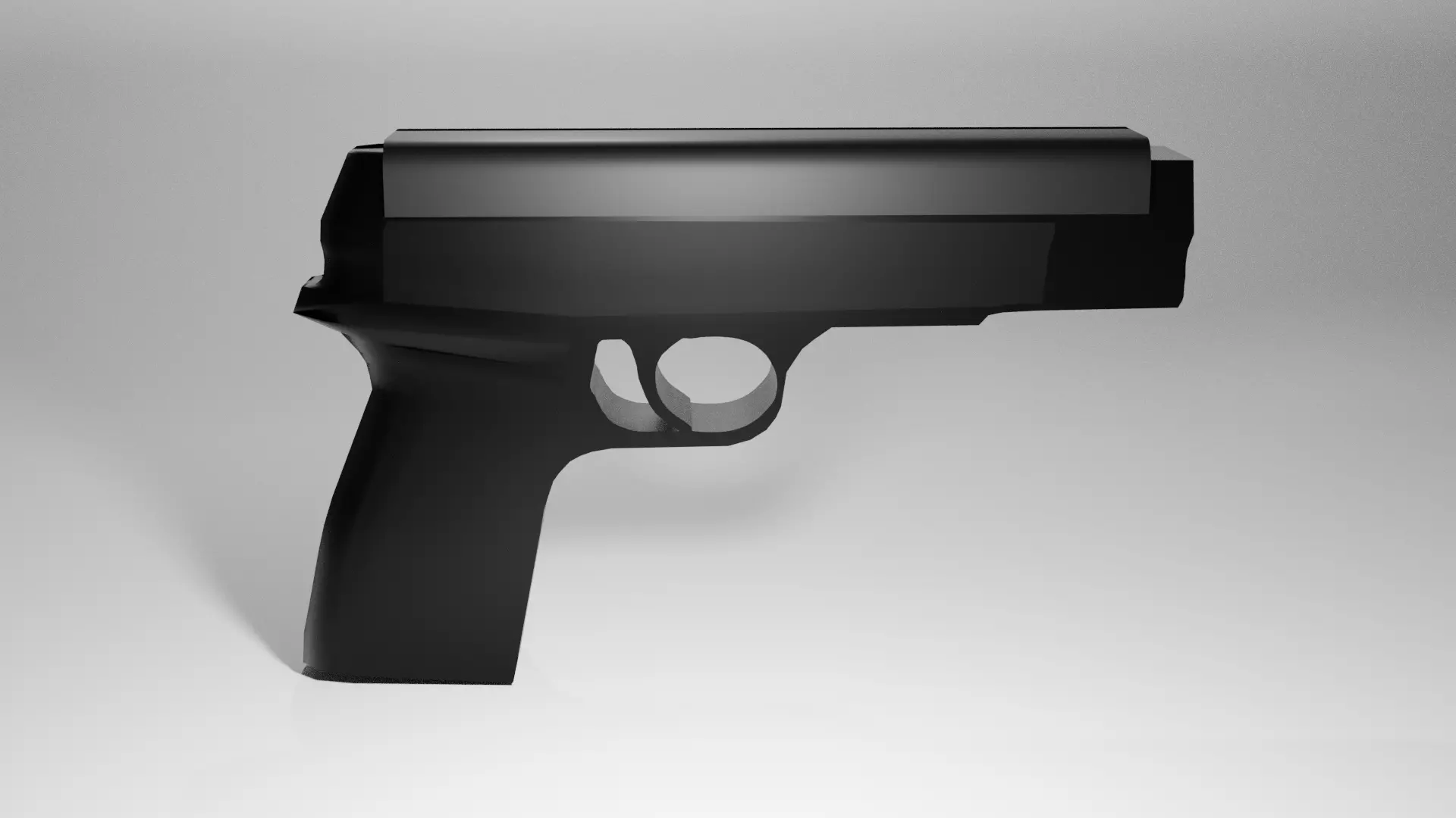 Low poly gun Low-poly 3D model_0