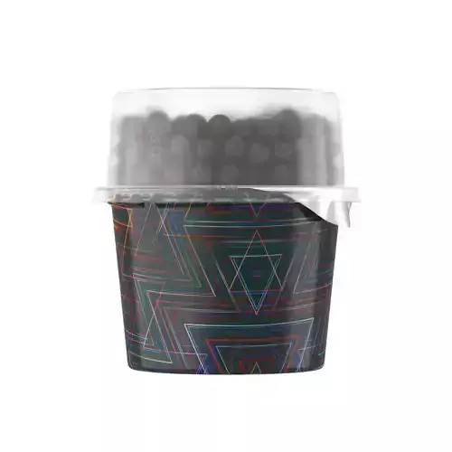 3D model yoghurt and chocolate balls