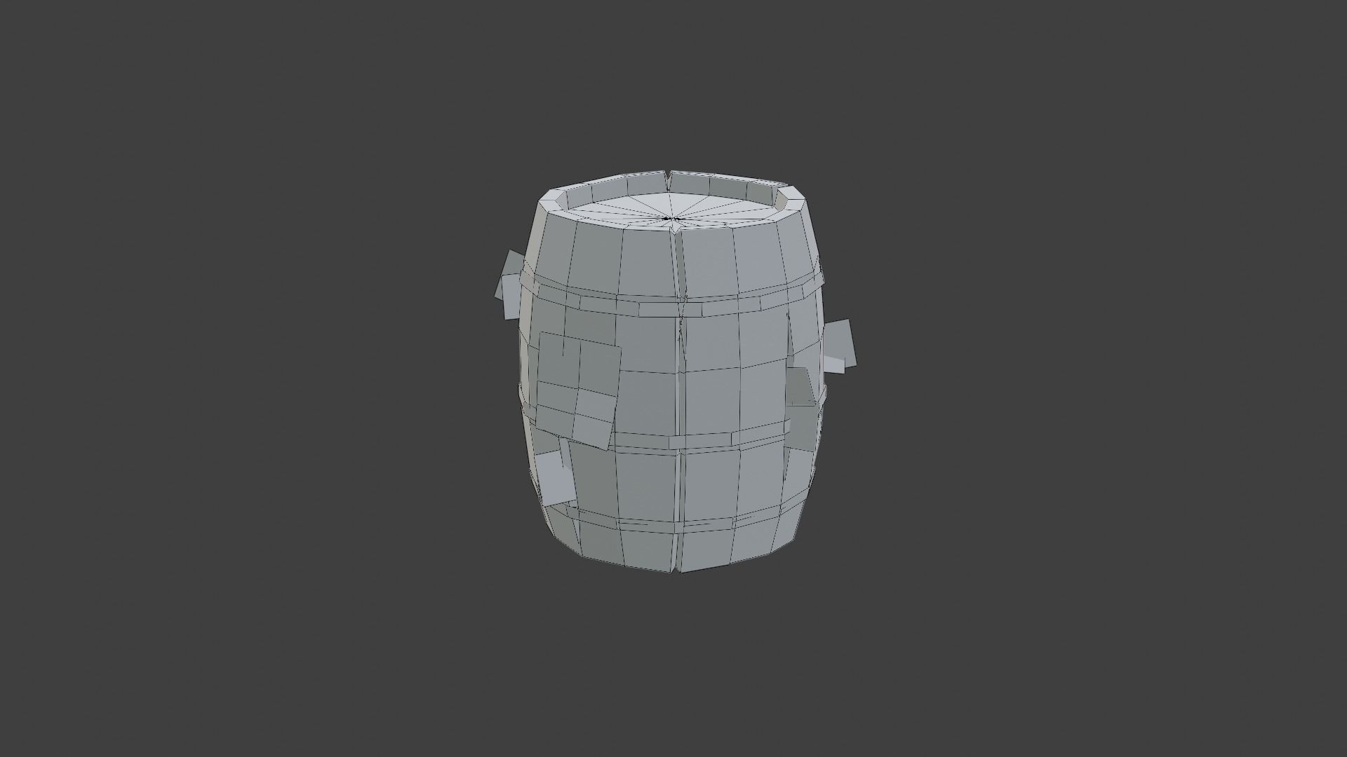 Stylized Barrel PBR low-poly game ready Low-poly 3D model_5