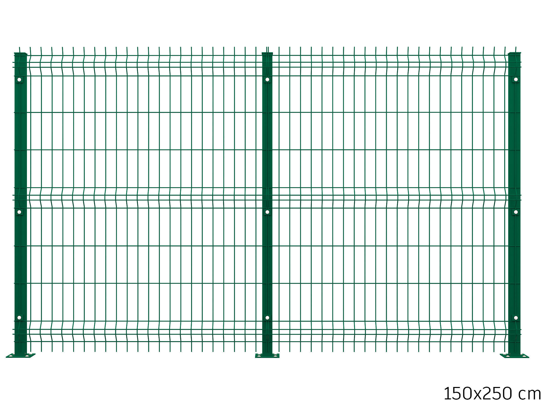 Fence three wire fences 3D model_3