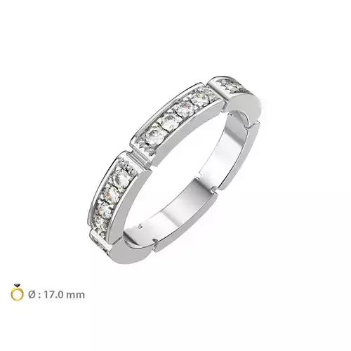 N181 Wedding ring with gems