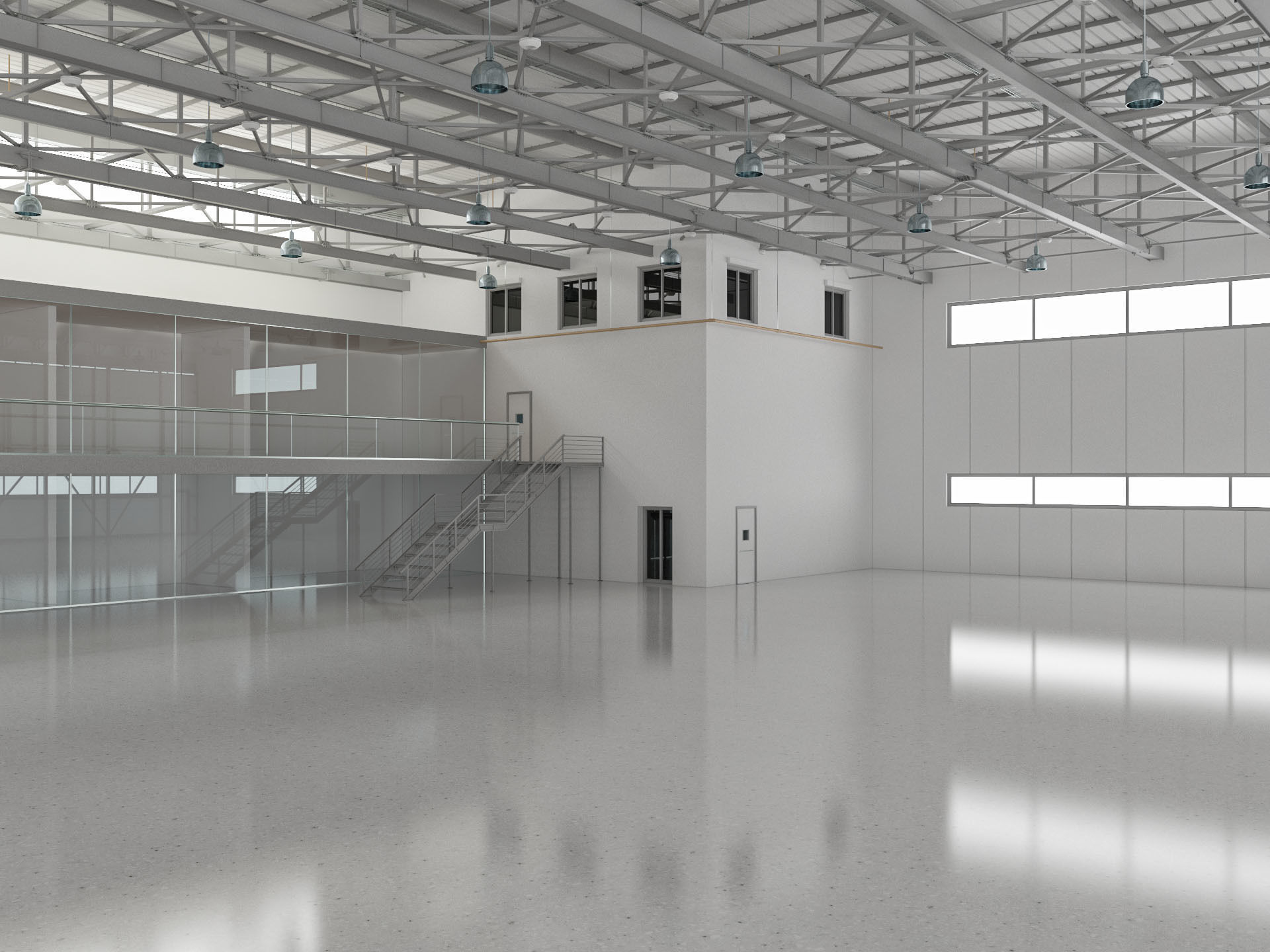 Aircraft Hangar 3D model_4