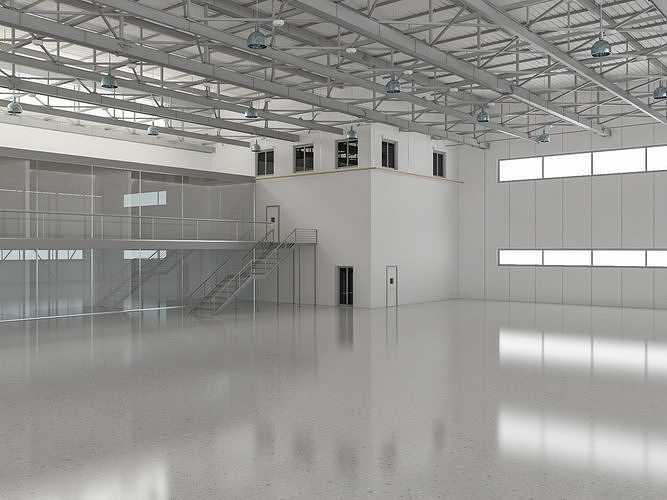 Aircraft Hangar 3D model 5