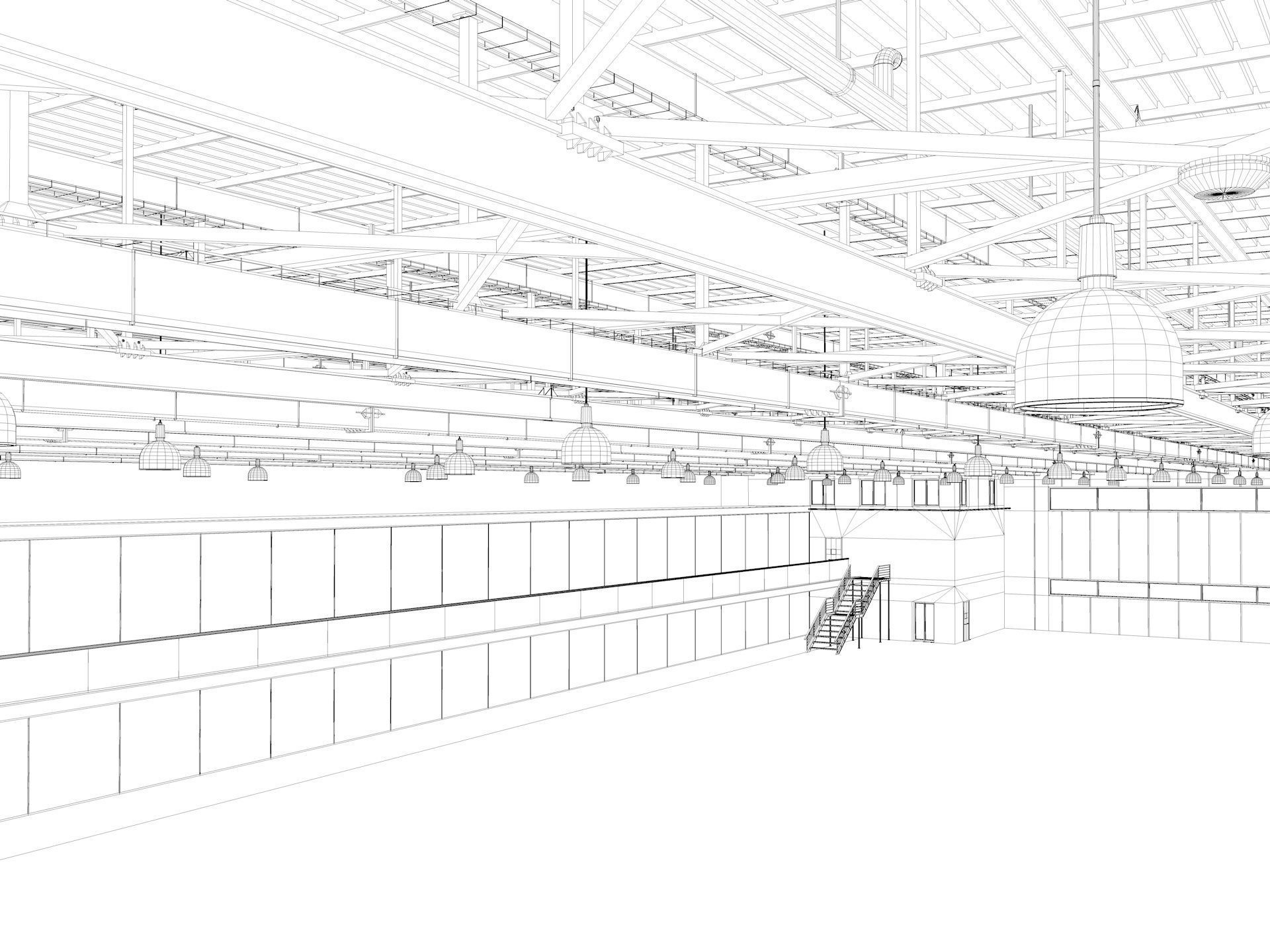 Aircraft Hangar 3D model_12