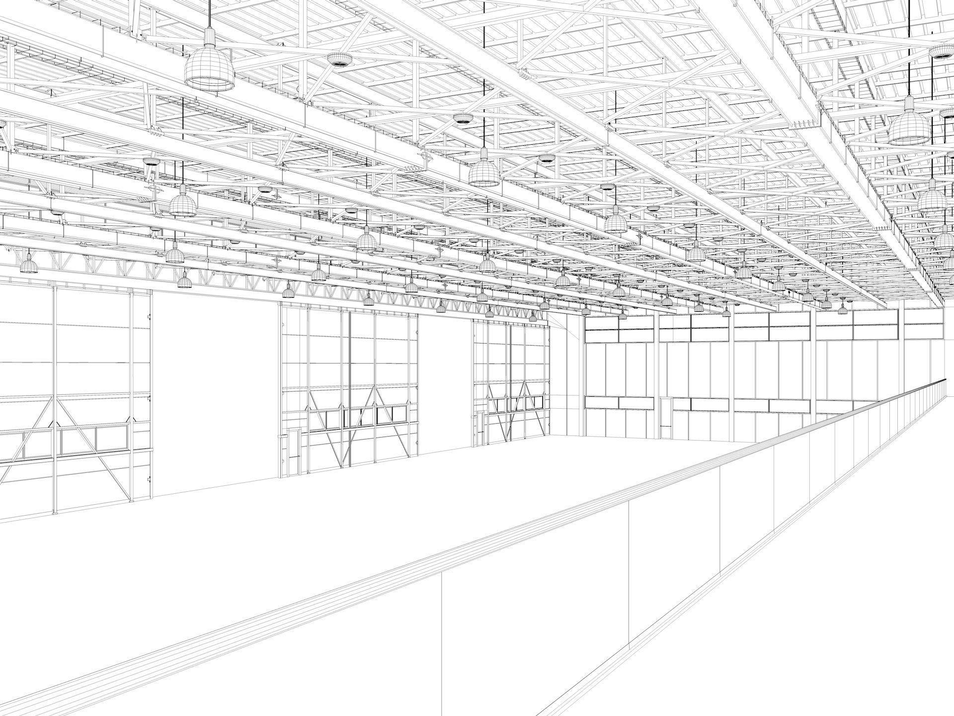 Aircraft Hangar 3D model_11