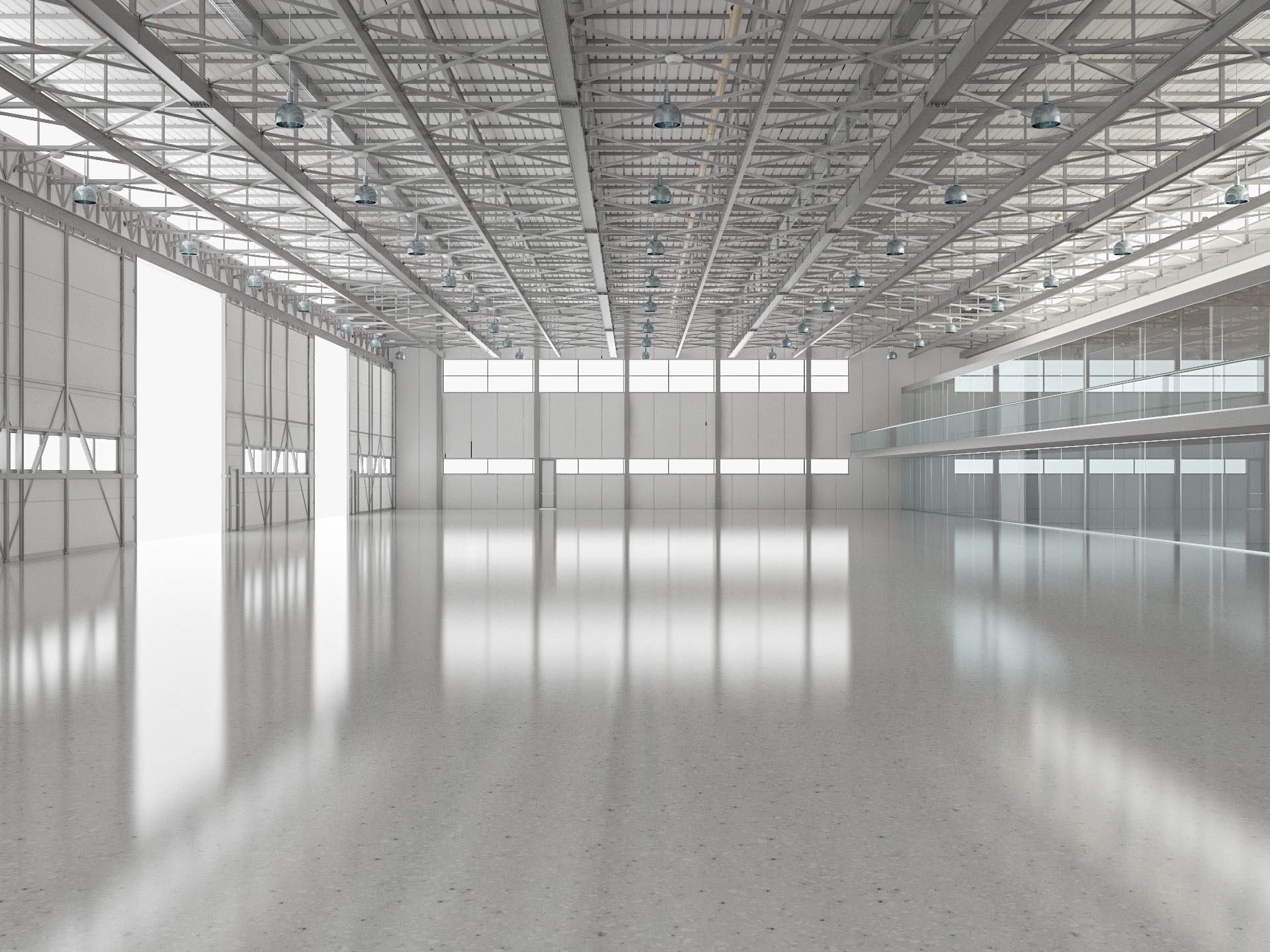 Aircraft Hangar 3D model_1