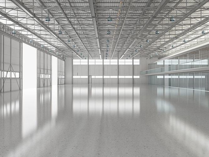 Aircraft Hangar 3D model 2