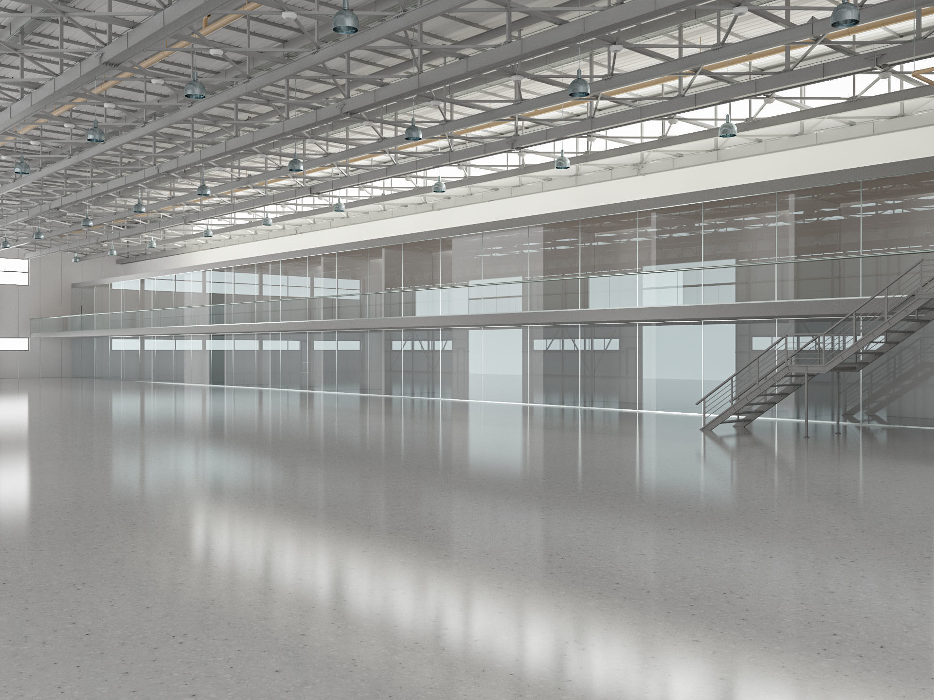 Aircraft Hangar 3D model_3