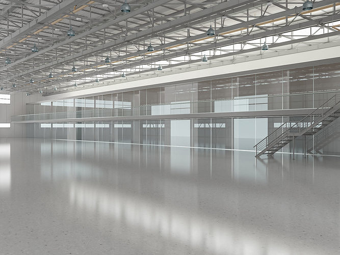 Aircraft Hangar 3D model 4