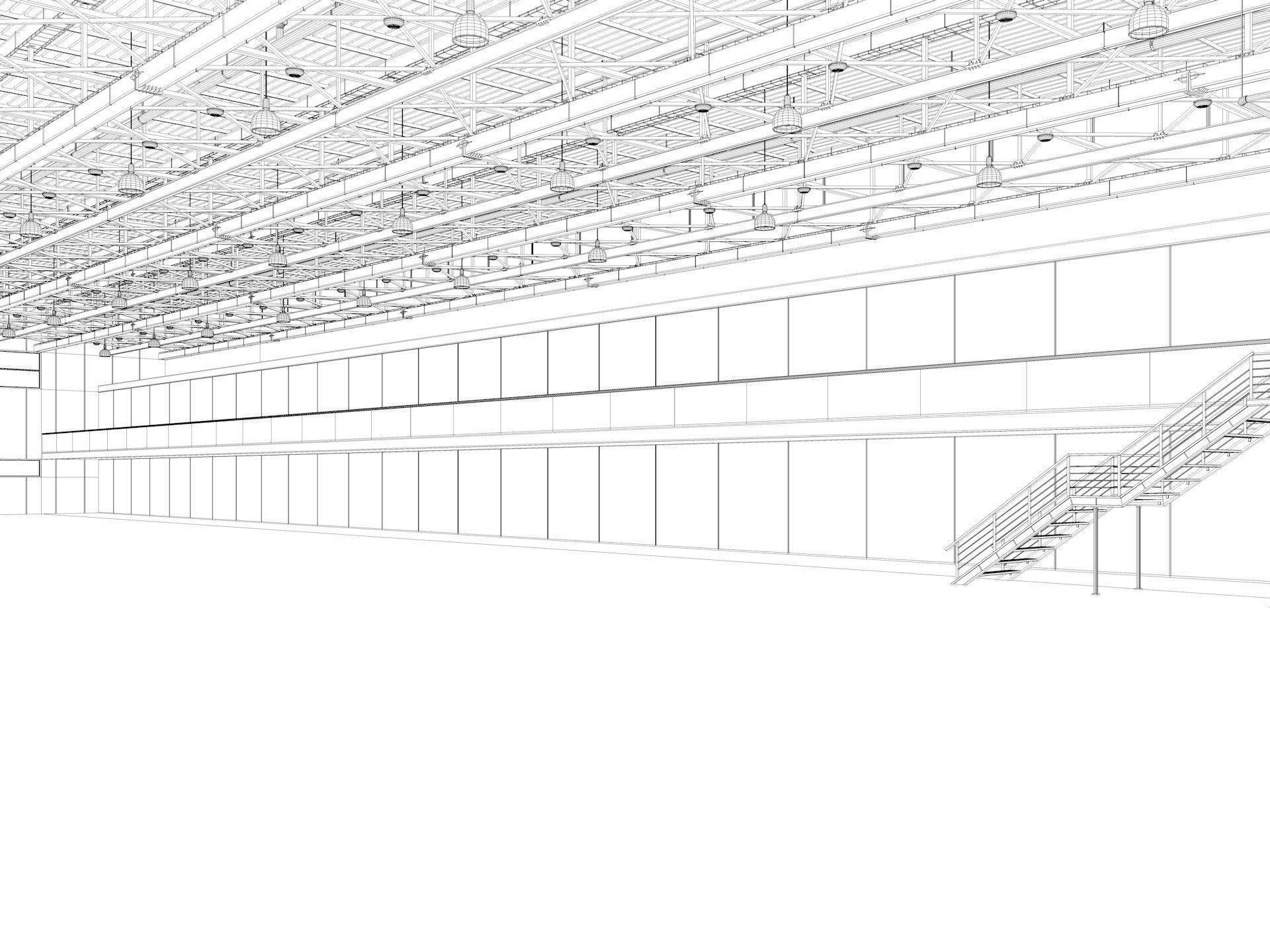 Aircraft Hangar 3D model_16