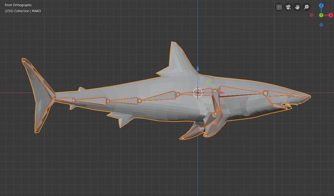 Mako Shark Low-poly 3D model_34